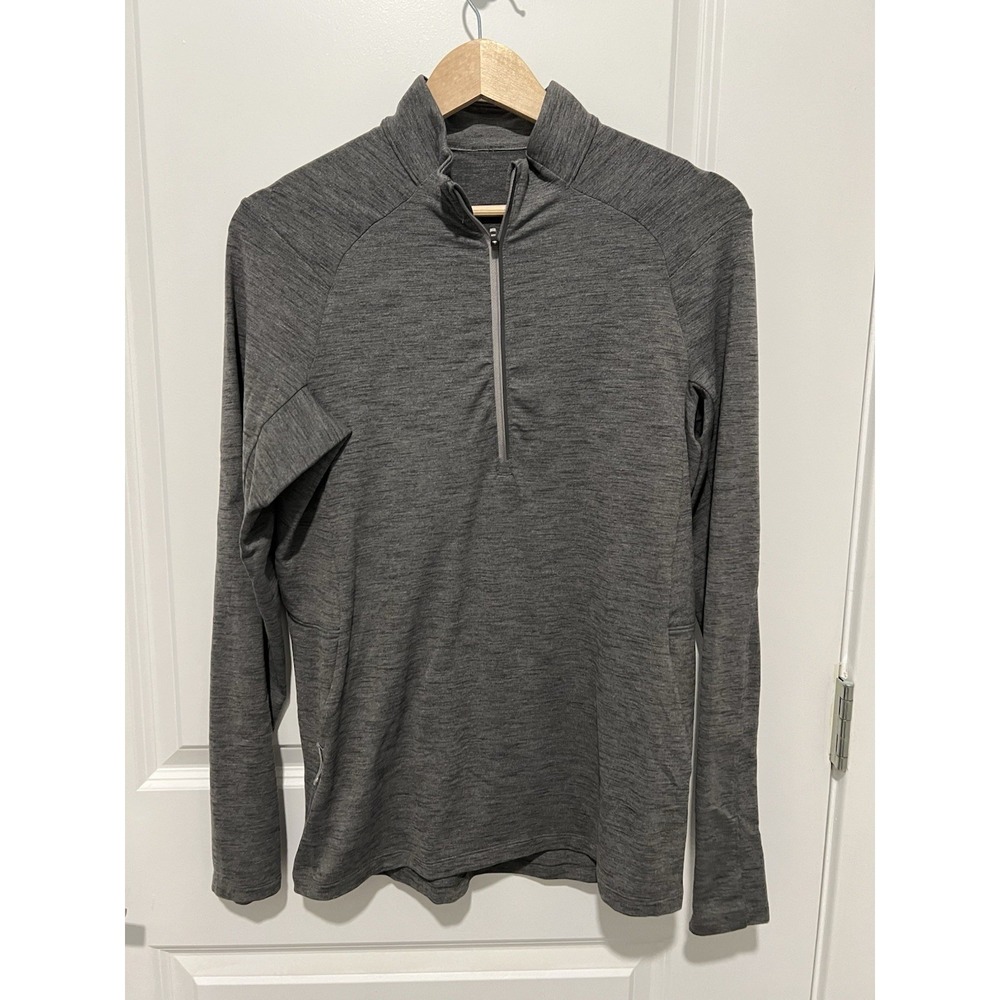 Lululemon Surge Warm Half-Zip Mens Size Small Heather Gray Athletic Performance